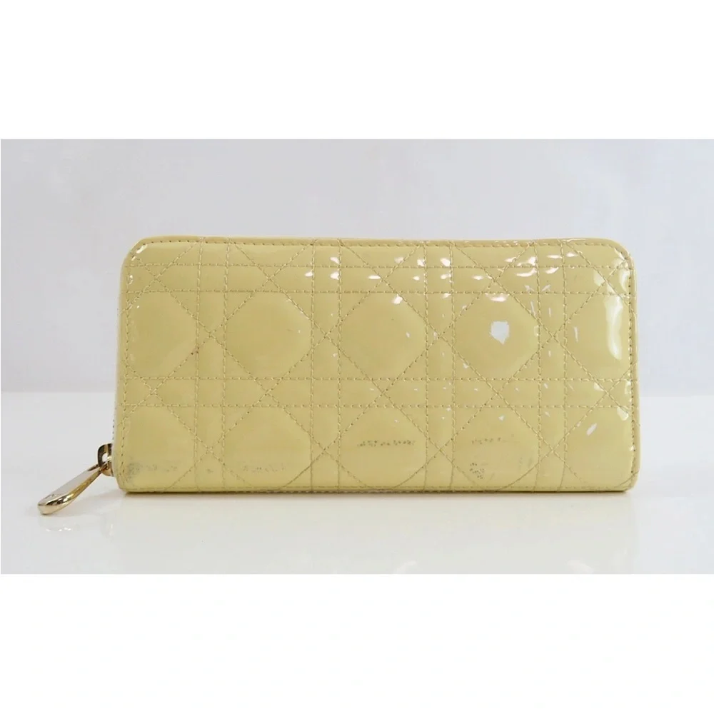 Dior Beige Quilted Women's Wallet